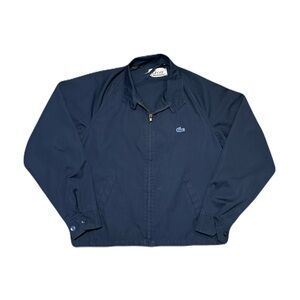 VTG Izod Lacoste Harrington Jacket 80s Blue Croc Navy Blue Size Medium
